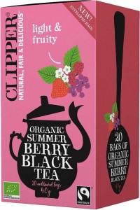 BLACK TEA WITH BLACK CURRANT, RASPBERRY AND STRAWBERRY FAIR TRADE BIO 40 g (20 x 2 g) - CLIPPER