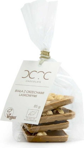 WHITE BARS WITH HAZELNUTS BIO 85 g - COCOA (OCTO)