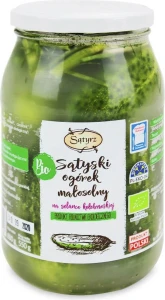 OGÓRKI SĄTYSKIE MAŁOSOLNE BIO 880 g (550 g) - SĄTYRZ