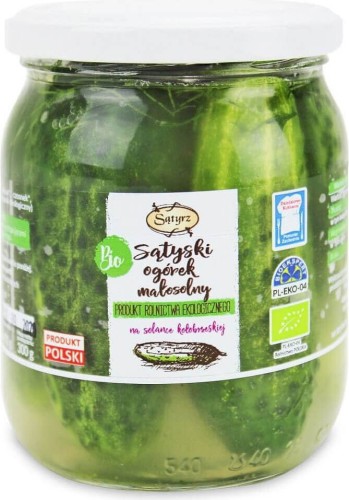 OGÓRKI SĄTYSKIE MAŁOSOLNE BIO 400 g (300 g) - SĄTYRZ