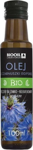 OLEJ Z CZARNUSZKI EGIPSKIEJ TŁOCZONY NA ZIMNO BIO 100 ml - BIOOIL