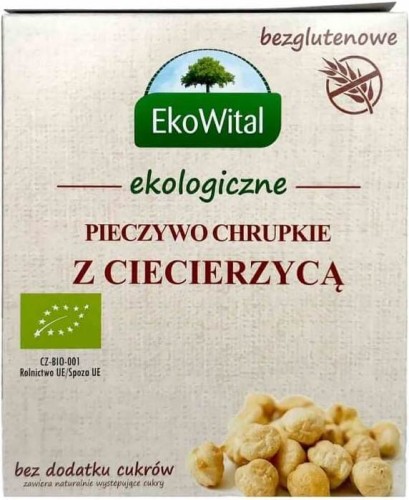 Pieczywo chrupkie z ciecierzycą bezgulutenowe BIO 100 g EkoWital