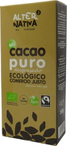 Cacaopoeder met verlaagd vetgehalte fairtrade glutenvrij BIO 150 g - Alternativa