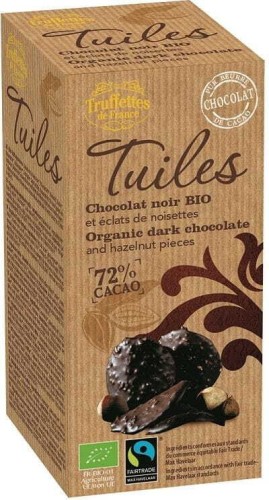 DARK CHOCOLATE RINGS WITH HAZELNUTS FAIR TRADE BIO 100 g - TRUFFETTES DE FRANCE