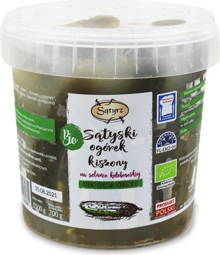 CUCUMBERS ARE ORGANIC TYSKIE 1.1 kg (700 g) (BUCKET) - SĄTYRZ