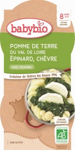 Dish with potato, spinach and goat cheese (from 8 months) gluten-free BIO 2x200 g BabyBio
