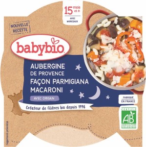 Bedtime dish eggplant parmigiana with noodles from 15 months BIO 260 g BABYBIO