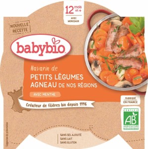 Vegetable and lamb mix dish from 12 months gluten-free BIO 230 g BABYBIO