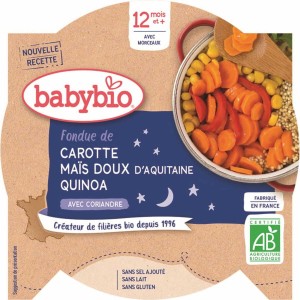 A Good Night dish with mix of vegetables and quinoa from 12 months gluten free BIO 230 g BABYBIO