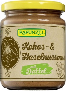 KOKOSNOOT- EN NOTENCRME MET DATA BIO 250 g - RAPUNZEL