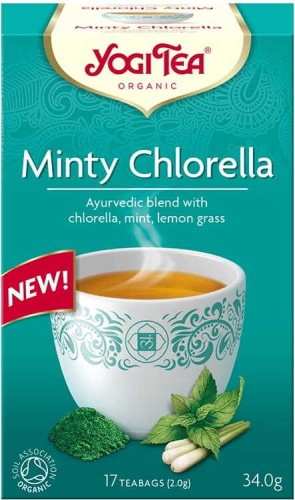 MUNTTHEE MET CHLORELLA BIO (17 x 2 g) 34 g - YOGI THEE
