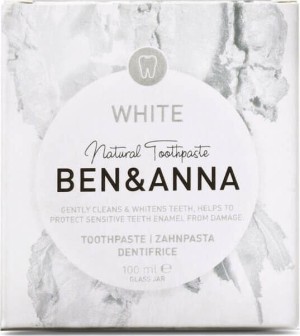 WHITENING TOOTHPASTE WITH FLUORIDE IN A JAR 100ml - BEN & ANNA