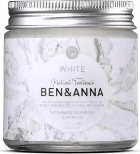 WHITENING TOOTHPASTE WITHOUT FLUORINE IN A JAR 100 ml - BEN & ANNA