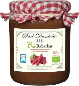 RHUBARB 80%  WITH CANE SUGAR BIO 260 g - SAD DANKÓW