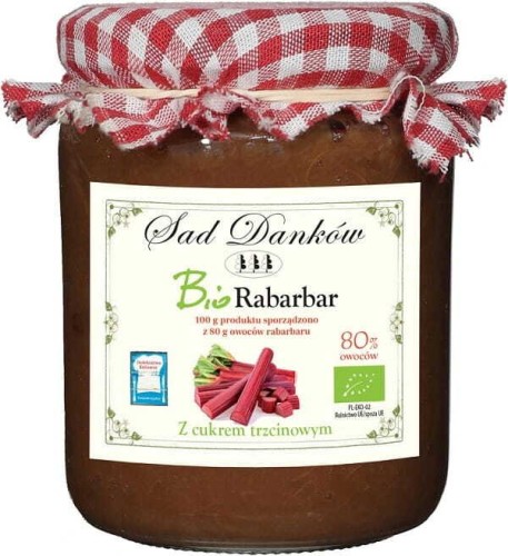 RHUBARB 80%  WITH CANE SUGAR BIO 260 g - SAD DANKÓW