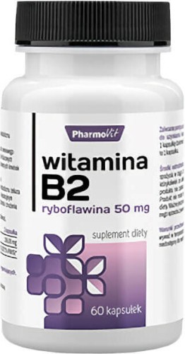 Vitamin B2 Riboflavin B-2 50 mg 60 capsules PharmoVit