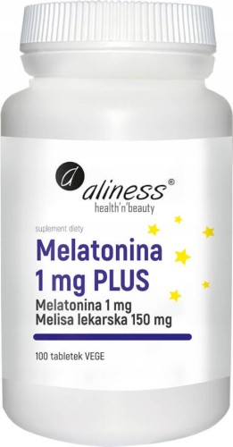 Melatonine 1 mg Plus citroenmelisse 150 mg 100 tabletten Aliness