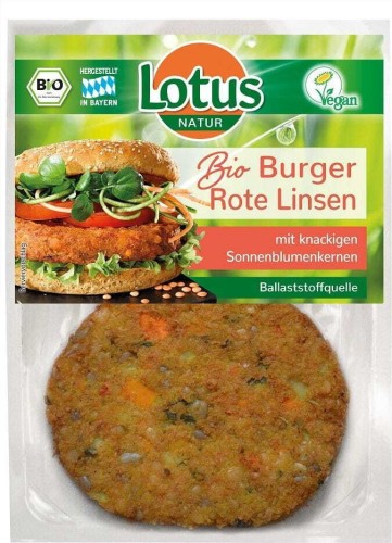 BURGERS LÉGUMES AVEC LENTILLE BIO 160 g - LOTUS