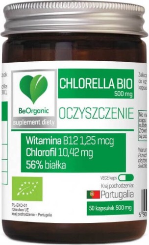 Chlorella BIO 500 mg Reiniging 50 capsules BeOrganic MedicaLine