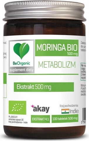 Extrait de Moringa BIO 500 mg 100 comprimés BeOrganic MedicaLine