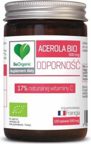 Acerola 500 mg 17% vitamina C naturale Resistenza 100 compresse di BeOrganic MedicaLine