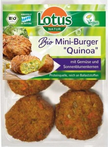 VEGETABLE MINI BURGERS WITH QUINOA BIO 195 g - LOTUS