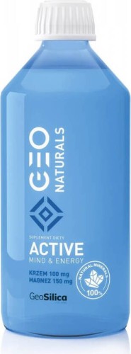 Silicio 100 mg y magnesio 150 mg Energía & Mente activa 500 ml - GeoNaturals GeoSilica MedicaLine