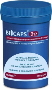 Bicaps Vitamine B12 sous forme de méthylcobalamine 1000 µg avec inuline 330 mg 60 portions 60 gélules ForMeds