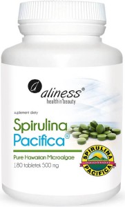 Spirulina Arthrospira Platensis Pacifica 500 mg 180 tablets Aliness