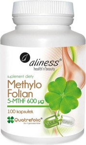 Folate de méthyle Methylo Folian 5-MTHF 600 mcg 100 gélules Aliness