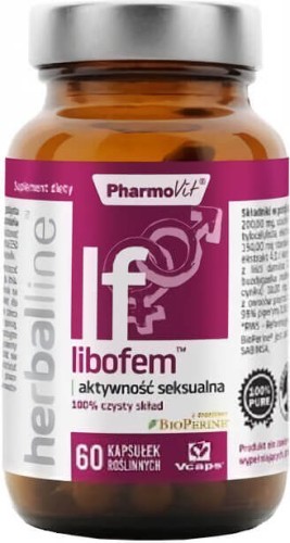 Libofem sexual activity with the addition of BioPerine 60 capsules Vcaps PharmoVit Herballine