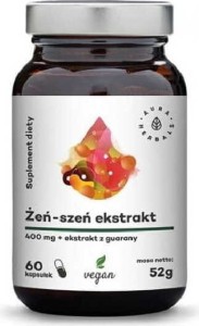 Ginseng-extract Panax Ginseng 400 mg + guarana-extract 60 capsules 52 g Aura Herbals