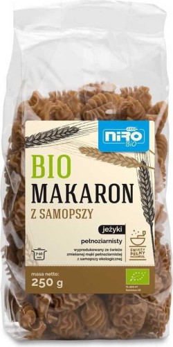 MAKARON (Z SAMOPSZY) JEŻYKI PEŁNOZIARNISTY BIO 250 g - NIRO