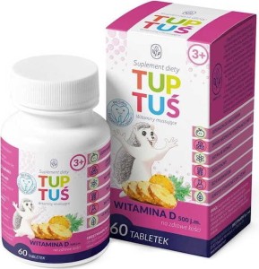 VITAMINE D VAN ANANAS SMAAK OP BEEN VOOR KINDEREN VANAF 3 JAAR 60 BRUISENDE TABLETTEN - TUPTUS