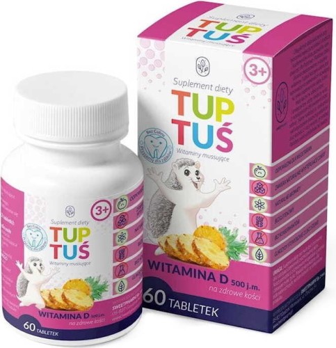 VITAMINE D VAN ANANAS SMAAK OP BEEN VOOR KINDEREN VANAF 3 JAAR 60 BRUISENDE TABLETTEN - TUPTUS