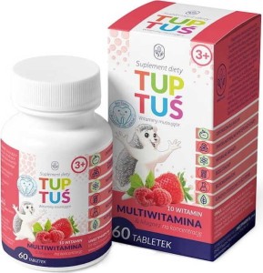 AARDBEI-FRAMBOOS SMAAK MULTIVITAMINEN MET MAGNESIUM VOOR CONCENTRATIE VOOR KINDEREN VANAF 3 JAAR 60 MOUSSERENDE TABLETTEN - TUPTUS