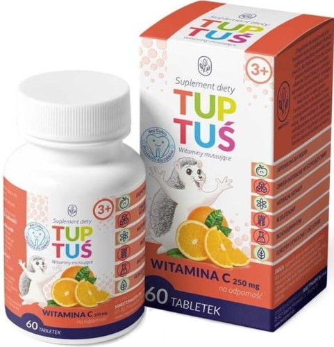 SINAASAPPEL VITAMINE VOOR KINDEREN VANAF 3 JAAR 60 MOUSSERENDE TABLETTEN - TUPTUS