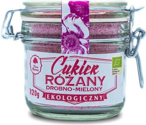 CUKIER RÓŻANY DROBNO MIELONY BIO 120 g - DARY NATURY
