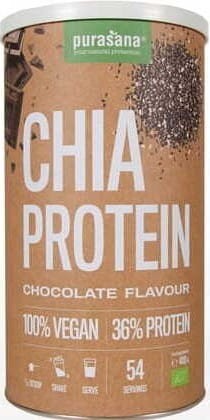 CHIA ZAAD EIWIT MET CHOCOLADE SMAAK GLUTENVRIJ BIO 400 g - PURASANA