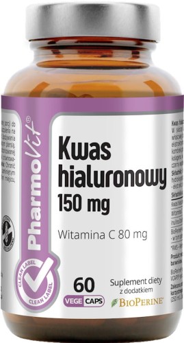 HYALURONIC ACID 60 CAPSULES 33.78 g - PHARMOVIT (CLEAN LABEL)