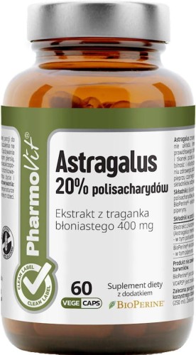 ASTRAGALUS 60 CAPSULES 30.18 g  - PHARMOVIT (CLEAN LABEL)