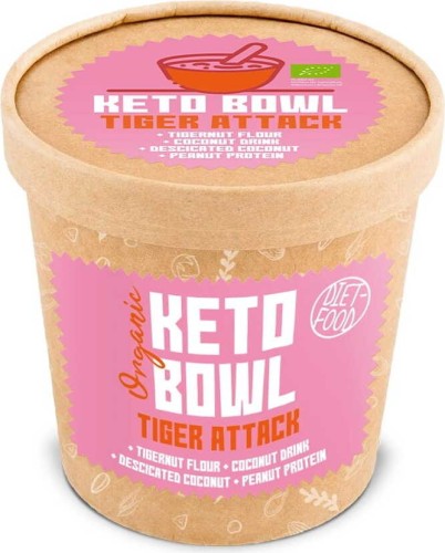 Keto bowl Tijger aanval pap alternatief in een BIO 70 g Diet Food cup