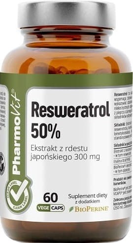 RESWERATROL 60 CÁPSULAS 30,18 g - PHARMOVIT (CLEAN LABEL)