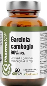 GARCINIA CAMBOGIA 60 CAPSULES 31,38 g - PHARMOVIT (CLEAN LABEL)