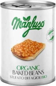 Fasola biała w sosie pomidorowym BIO 400 g Manfuso