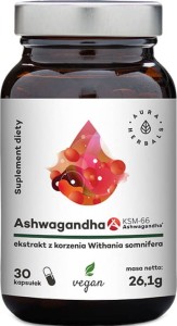 Ashwagandha KSM-66 Withania Somnifera wortelextract Indiase ginseng 30 capsules 26,1 g Aura Herbals