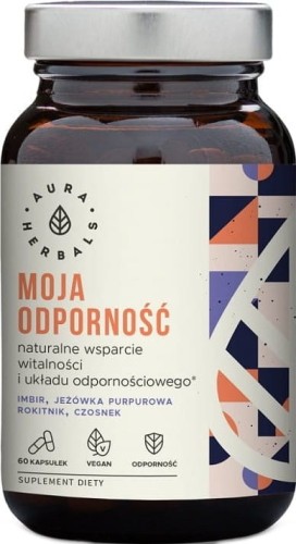 Mijn immuniteit ondersteunt de vitaliteit en het immuunsysteem 60 capsules 52 g Aura Herbals