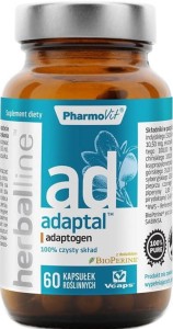 Adaptal adaptogen with BioPerine 60 capsules Vcaps PharmoVit Herballine