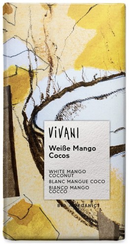 WHITE CHOCOLATE MANGO COCONUT-YOGHURT BIO 80 g - VIVANI