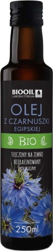 Olej z czarnuszki egipskiej tłoczony na zimno nierafinowany Bio 250 ml - Biooil